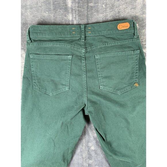 Dittos Mid Rise Skinny Jeans Women's Size 28 Green Stretch Pants Relaxed Casual - Picture 4 of 9